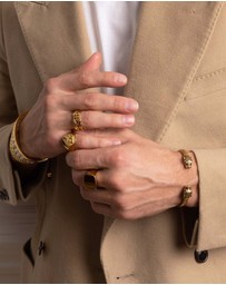 Nialaya Jewellery - Men's Adorned Panther Bangle