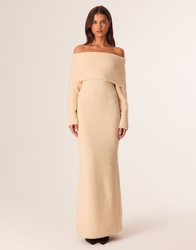 SNDYS - Winnie Off Shoulder Knit Maxi Dress