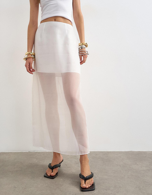 TOPSHOP - Helena Sheer Maxi Skirt Woven