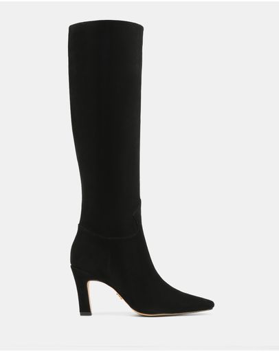 Black Suede Leather