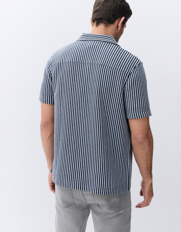 UNISON - Herringbone Stripe Button Thru