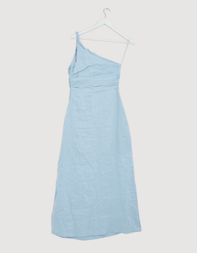 Revibe - Repaired AERE Lettie One Shoulder Maxi Dress - AU 10