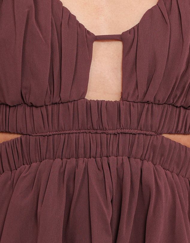 Petal & Pup - Katniss Long Sleeve Mini Dress - Chocolate