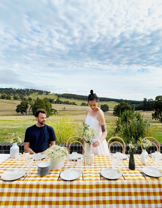 Basil Bangs - Indoor Outdoor Tablecloth