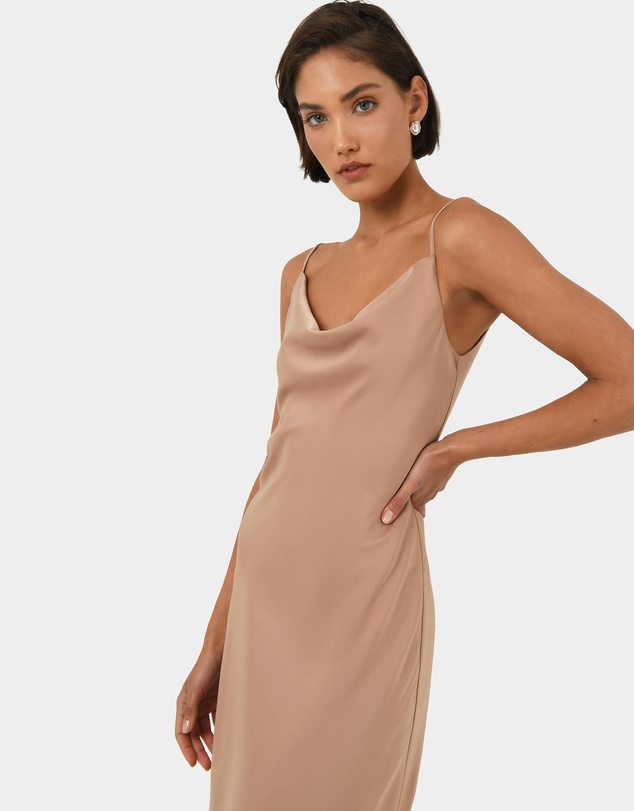 Forcast - Joy Satin Cowl Neck Dress