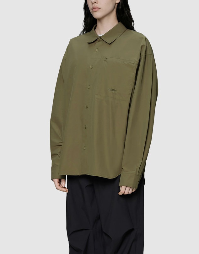 RAINS - Unisex Light Woven Long Sleeve Shirt Moss