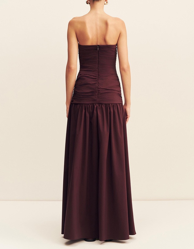 Shona Joy - Campbell Strapless Ruched Maxi Dress