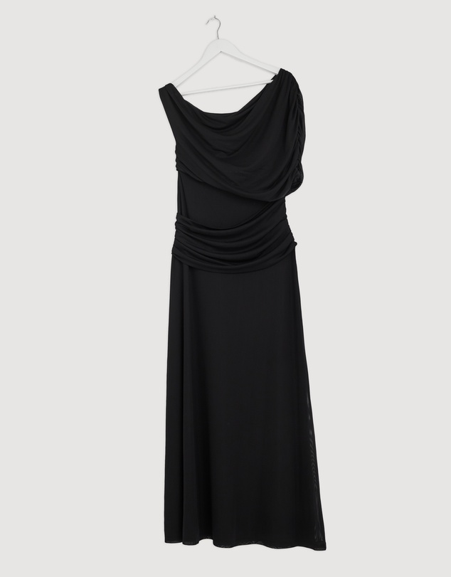Revibe - Repaired CHANCERY Margot One Shoulder Drape Maxi Dress - AU 18