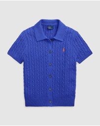 Polo Ralph Lauren - Cable Cotton Short-Sleeve Polo Cardigan