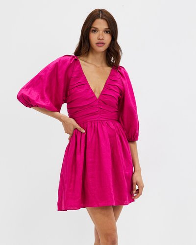 Ruched Bodice Mini Dress