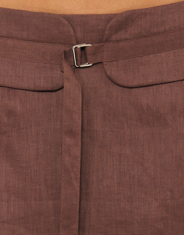 AERE - Belted Linen Mini Skirt