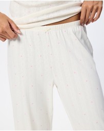 Hunkemoller - Cami Pointelle Lace Hearts Pyjama Set