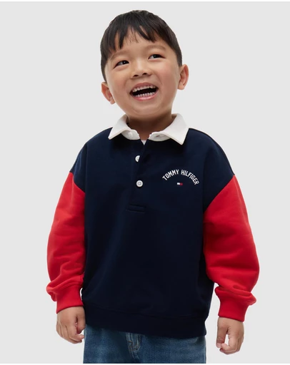 Tommy Hilfiger - Colour-Blocked Terry Rugby Sweatshirt - Kids