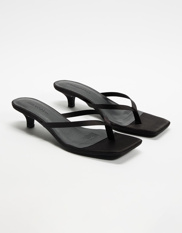 Atmos&Here - Oceane Satin Kitten Heel Sandals