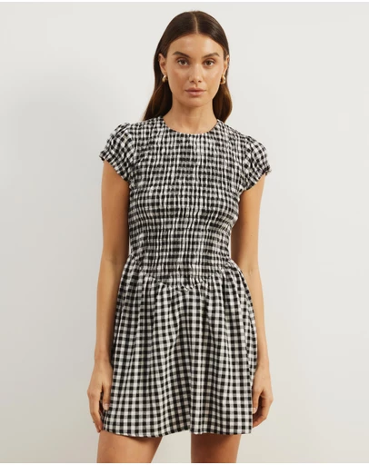 Atmos&Here - Bell Gingham Mini Dress