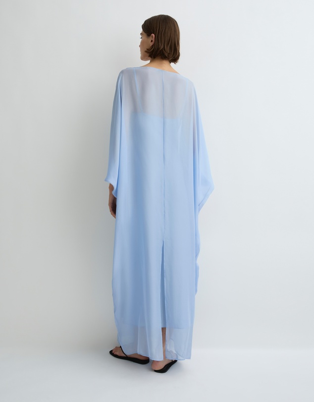 BONDI BORN - Capri Silk Caftan Dress - Sky