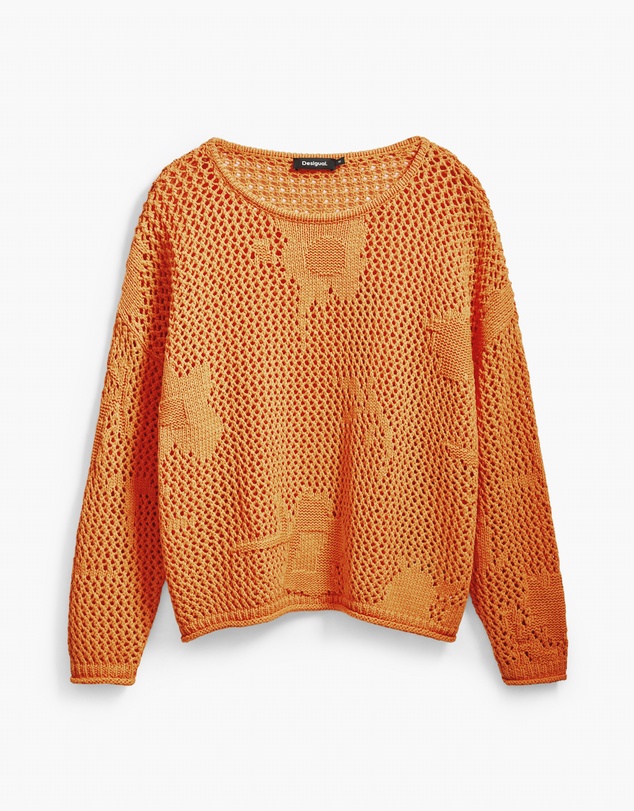 Desigual - Flowy openwork sweater