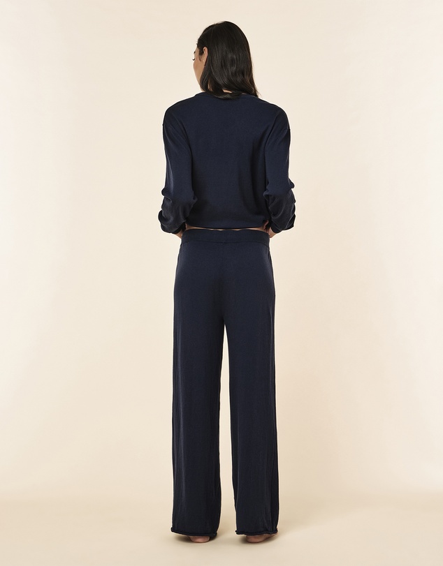 Papinelle - Cotton Cashmere Fine Knit Full Length Pant