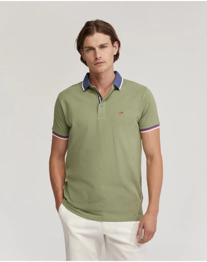 Oxford - Cam Contrast Collar Pique Polo