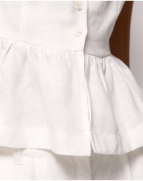 AERE - Kaia Linen Button Front Top