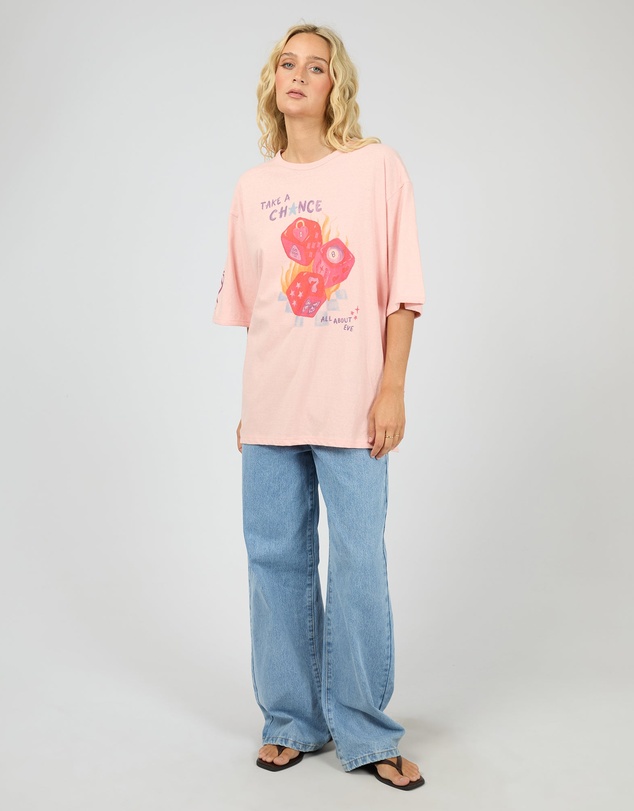 All About Eve - Snake Eyes Oversized Tee Light Pink