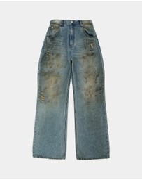 Andersson Bell - Destroyed Wide-Leg Jeans - Unisex