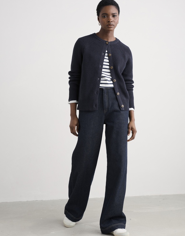 Seasalt - Seasalt Cornwall Navy Potters Meadow Cardigan