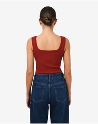Forcast - Ella Square Neck Rib Knit
