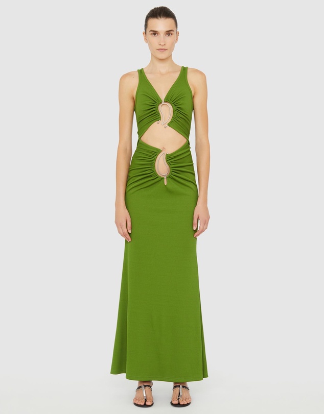 Christopher Esber - Paisley Rushed Disconnect Tank Dress