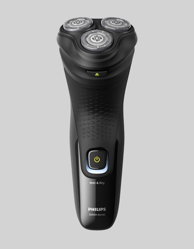 Philips - Philips Shaver Series 3000, 3D Floating heads, Wet & Dry, Pop-Up Trimmer, 1hr charging, Anti-corrosion Deep Black