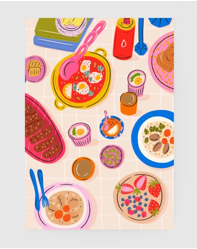 Inka Arthouse - A Colourful Platter by Kartika Parmita Art Print
