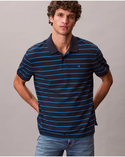 Calvin Klein Jeans - Striped Pique Classic Polo Shirt