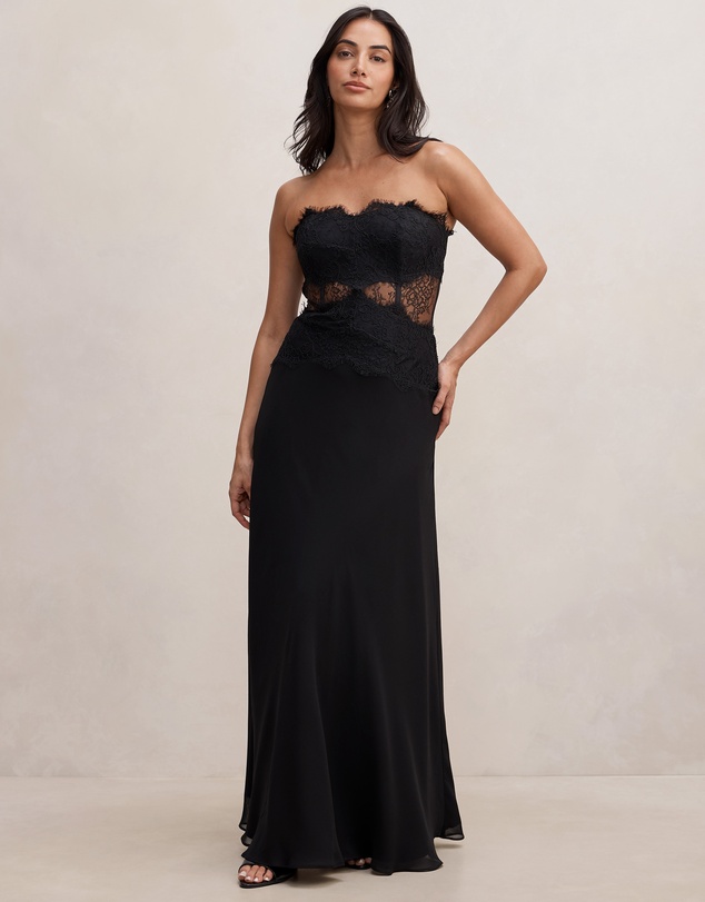 Forever New - Amity Lace Corset Sheer Maxi Dress