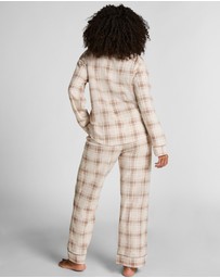 Hunkemoller - Long Sleeve Polar Fleece Check PJ Set