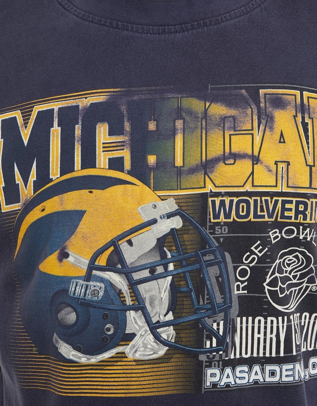 Vintage by The Real Deal - Pre Loved - Vintage NCAA University of Michigan Wolverines Rose Bowl Tee