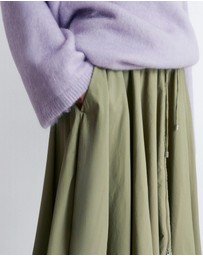 & Other Stories - Drawstring A-line Midi Skirt