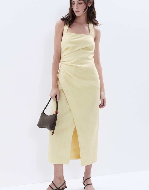 UNISON - Linen Halter Dress