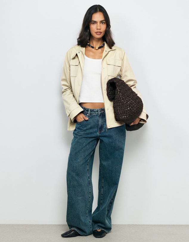 AERE - Rory Organic Cotton Funnel Neck Jacket