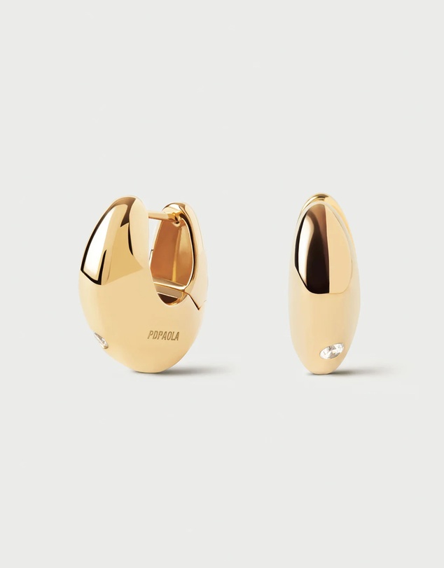 PDPAOLA - Wave Gold Hoop Earrings