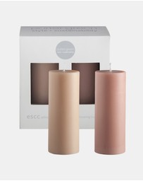 porter green - escc small pillar candle soy-blend unscented candles