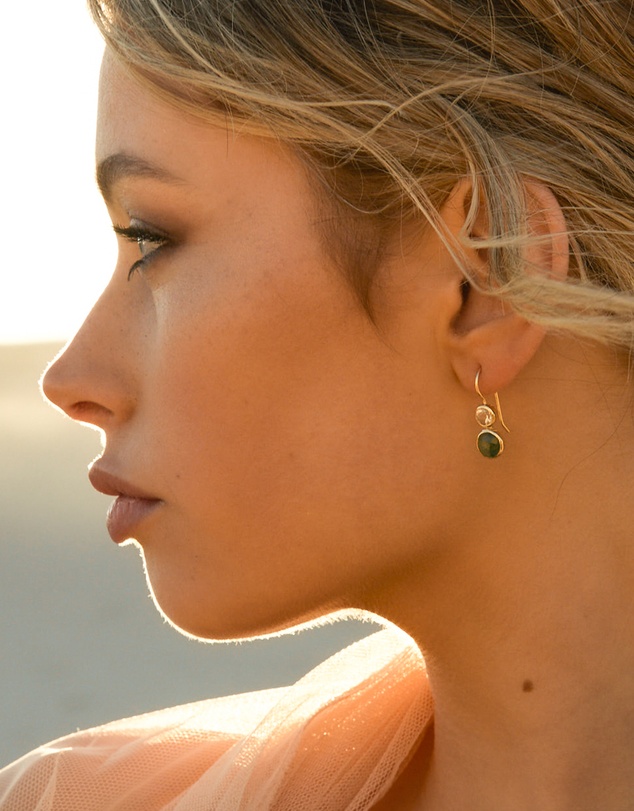 Bianc - Posy Earrings Green Aventurine