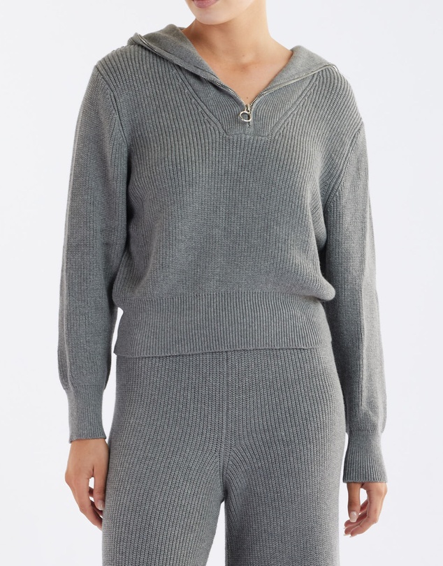 Amelius - Eline Knit Quarter Zip Polo