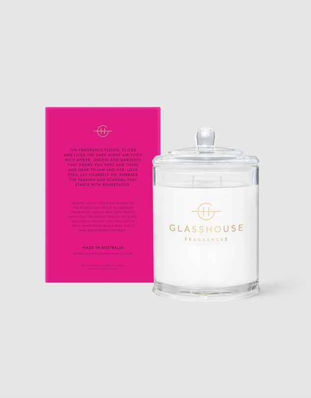 Glasshouse Fragrances - Rendezvous 380g Soy Candle