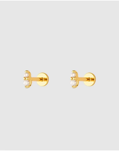 HOUSE OF SLANI - Sia Flat Back Ear Piercing Studs