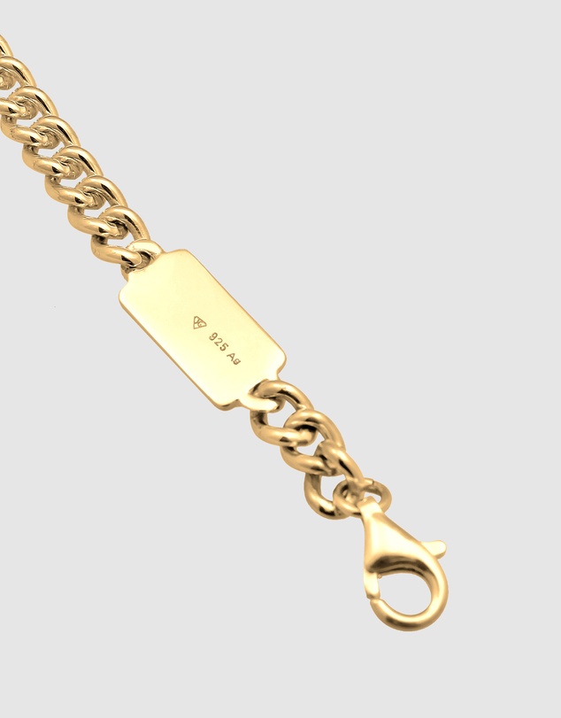 Kuzzoi - ICONIC EXCLUSIVE - Classic Curb Chain Bracelet in Gold-Plated 925 Sterling Silver