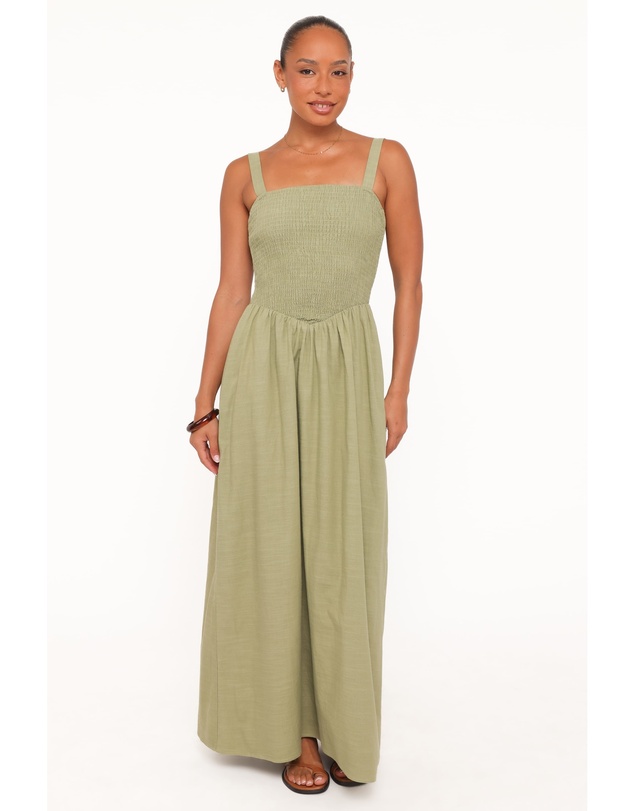 Petal & Pup - Rowell Midi Dress - Olive Green