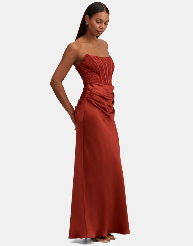 Forever New - Ivy Lace Corset Drape Maxi Dress