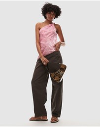 TOPSHOP - One-Shoulder Twist Sleeveless Top