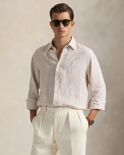 Polo Ralph Lauren - Custom Fit Striped Linen Shirt
