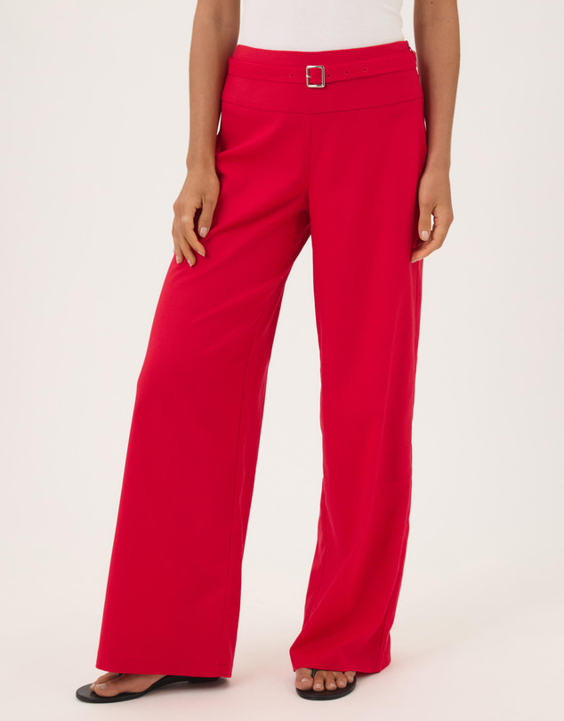Atmos&Here - Lyra Mid Rise Linen Blend Pants with Tie